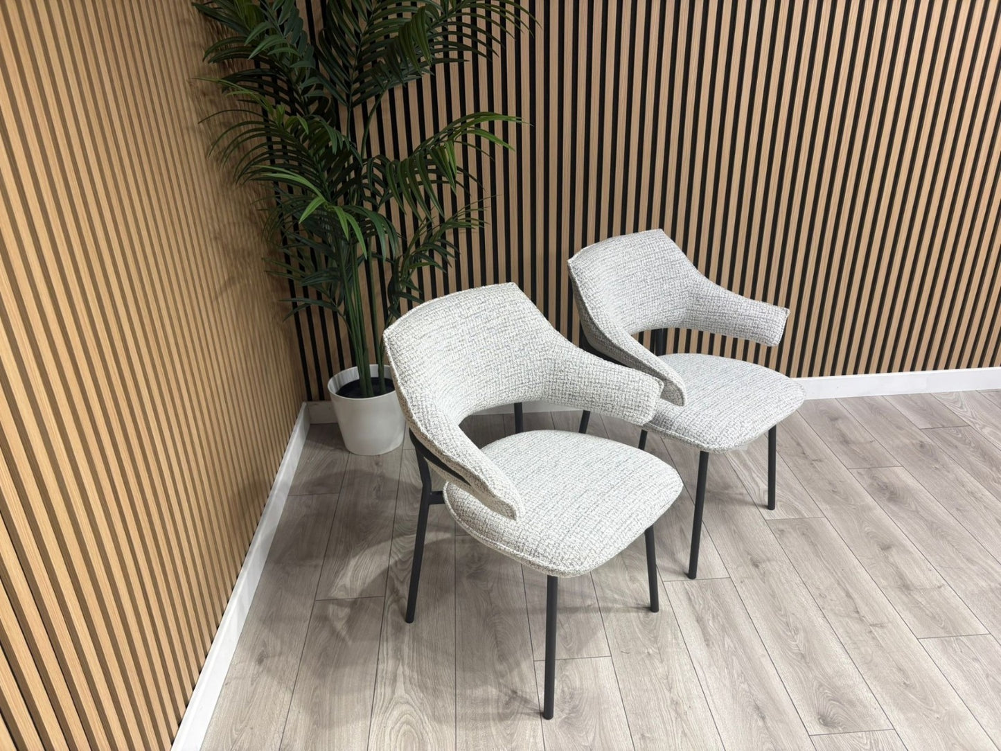 NEXT Sample - Textured natural dining chairs