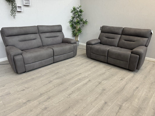 Furniture Village CINEMAX 3 Seater + 2 Seater Power Recliner Media Sofa Set.
