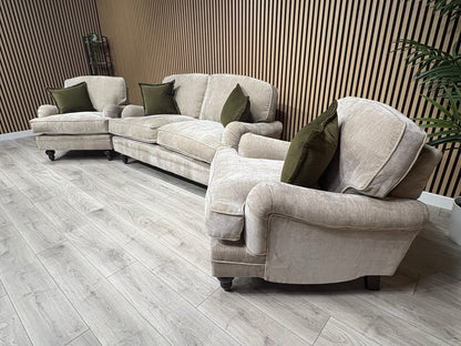Laura Ashley HERITAGE Style Fabric 2 Seater Sofa + 2x Armchairs Set - RRP £3725