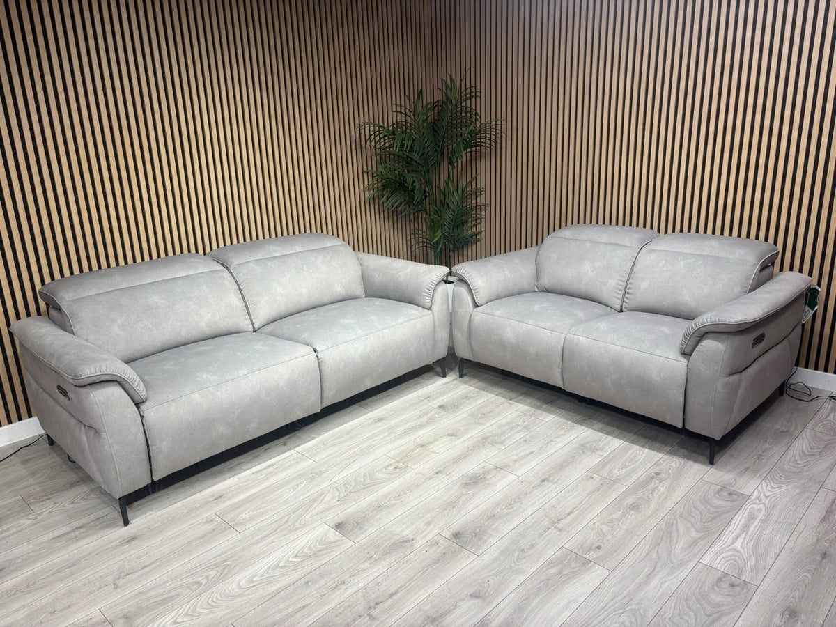 Furniture Village EZRA Style Fabric Power Recliner 3+2 Seater Sofas - RRP £3290