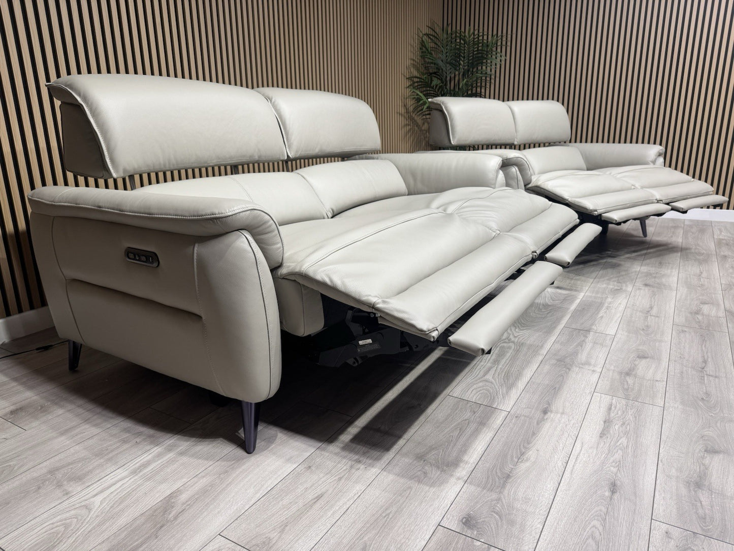 Furniture Village JUDE Style Leather 3 + 2 Seater Power Sofa Set - RRP £4,690