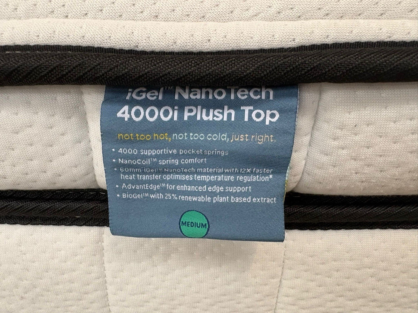 IGEL Nanotech 4000i 4ft 6 Double Mattress, Medium - RRP £1,699