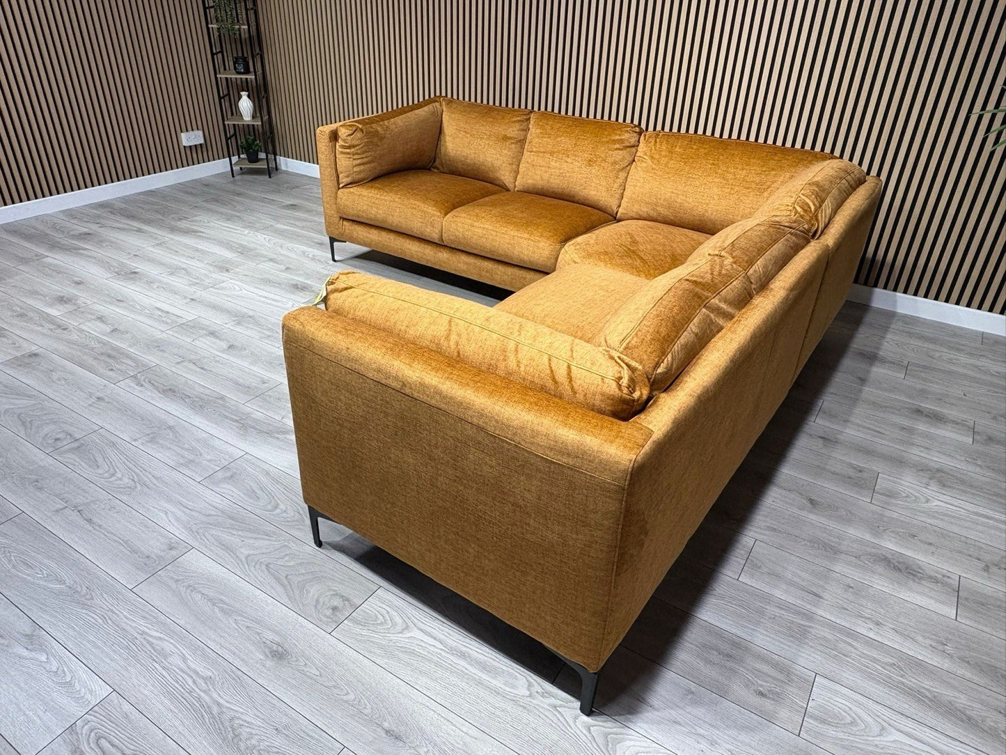 NEW Rene Fabric Corner Sofa, Amber - RRP £2495