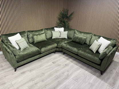 Very Home Sanremo Fabric Corner Group Sofa ( 2c2 )  Olive RRP £3199