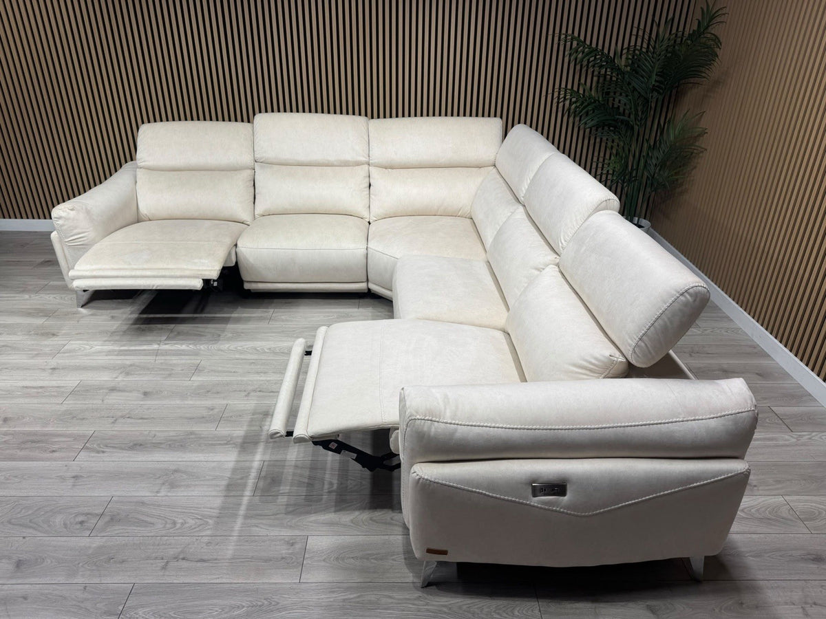 ScS GATTOLINO Fabric Power Recliner Corner Sofa, Manual Head Tilt - RRP £2,999
