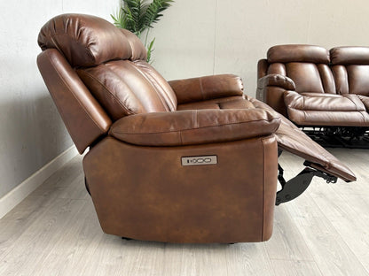 DFS Bravado Leather 2+2 Seater Power Recliner Sofa Set - RRP £3798