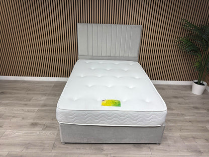 4ft6 Durham Bed Set, Inc Base + Headboard + Mattress (Storage Options Available)