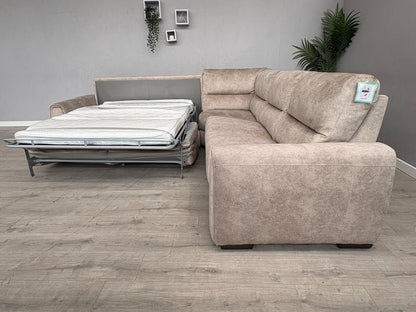 Furniture Village FLEX Fabric Large LHF Corner Sofa Bed, Storage Arms, RRP £2945