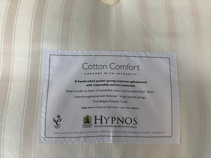 HYPNOS Cotton Comfort 3ft Single 90 x 190cm Mattress, Medium - RRP £649