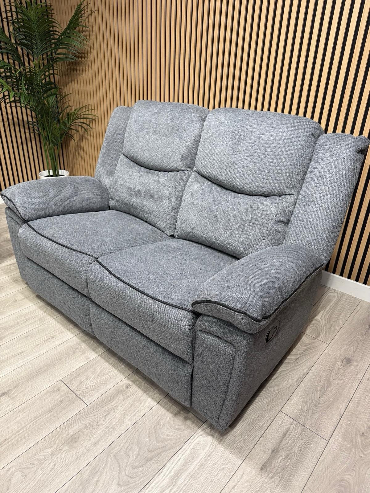 Very Myra 3 & 2 Fabric Manual Recliner Sofa Set Grey RRP £1,599