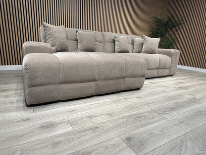 EVE CLOUD Large Fabric 3 Seater LHF Chaise Corner Sofa - RRP £2,299
