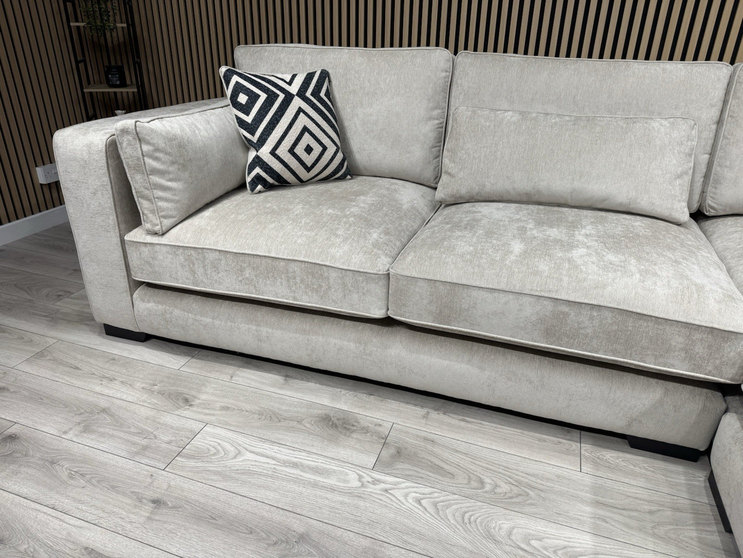Sofology CAVALLI Style Fabric Open Chaise Corner Sofa + Footstool RRP £5398 Made To Order