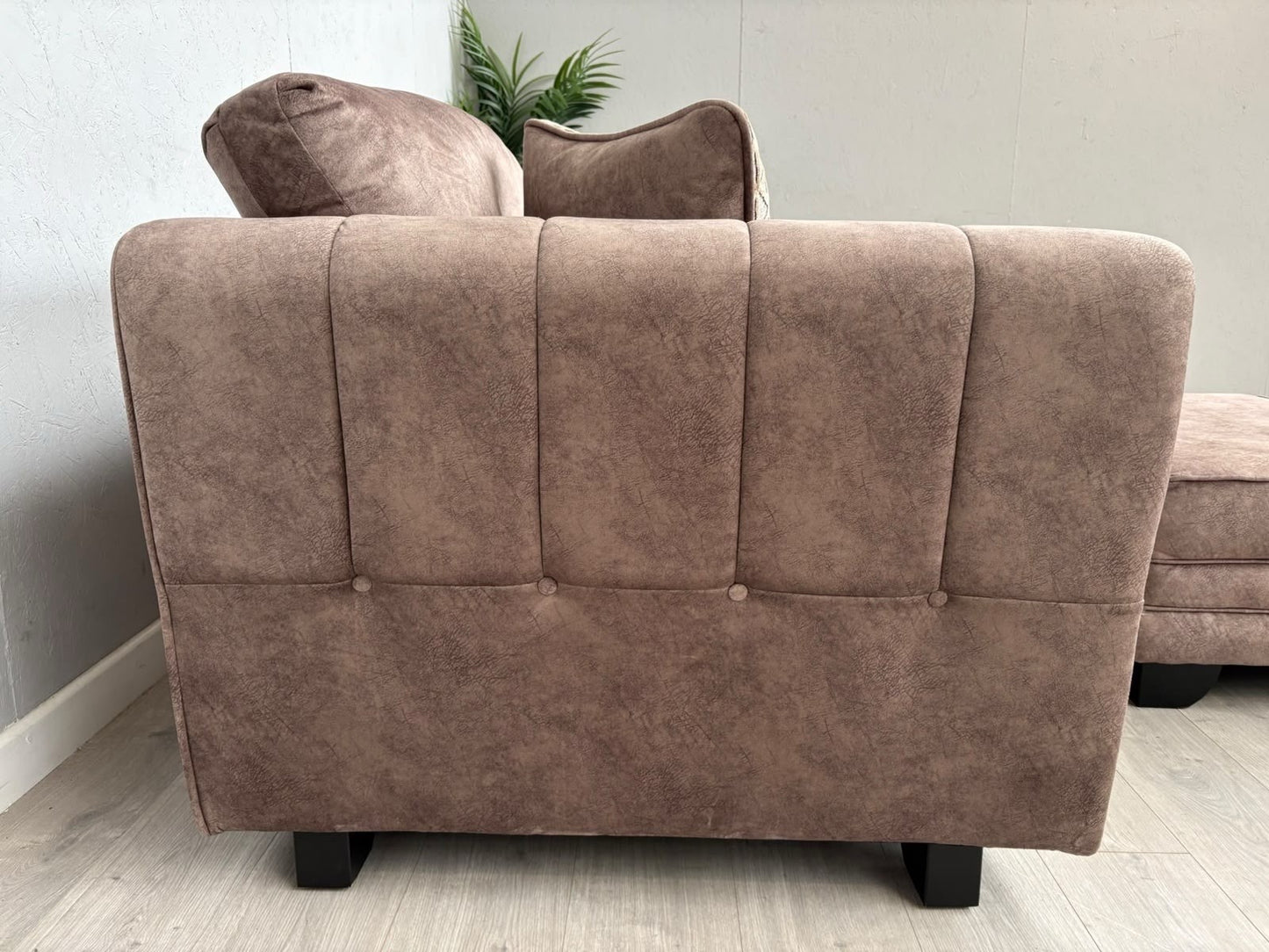F.V MARIAH 3 Seater Fabric Classic Back Sofa + Storage Footstool - RRP £2590