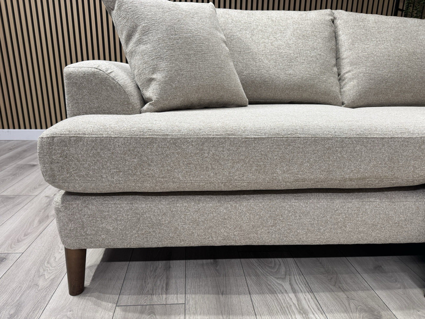 NEXT - Parker Fabric LHF Corner Sofa, Tweedy Chenille Mid Natural - RRP £2,275