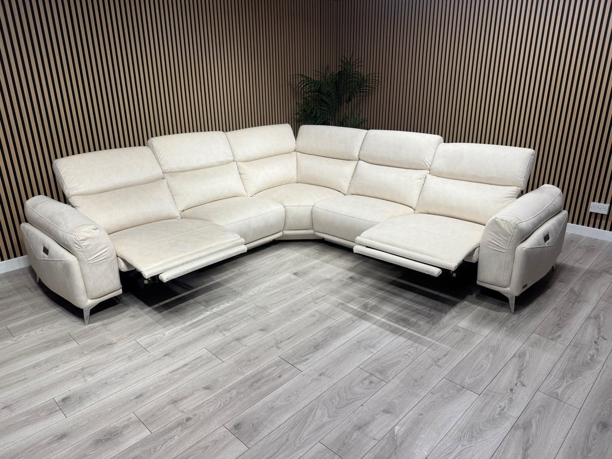 ScS GATTOLINO Fabric Power Recliner Corner Sofa, Manual Head Tilt - RRP £2,999