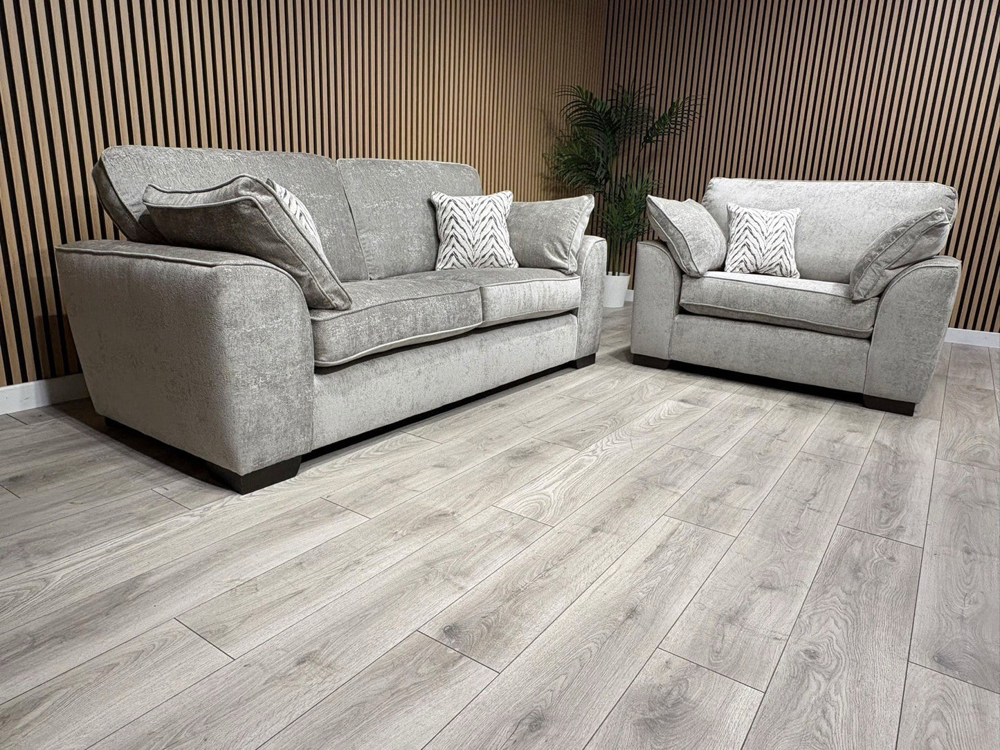 NEXT Stamford Style Fabric 3 Seater Sofa + Love Chair Set - RRP £2250