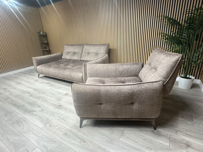 SCS Ostellato Fabric 3 Seater Sofa + Armchair, Adjustable Back Rests - RRP £2098
