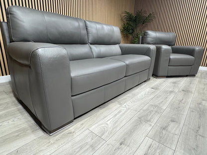 ScS - Sisi Italia LUCCA Leather 3 Seater Sofa + Armchair Set - RRP £3898
