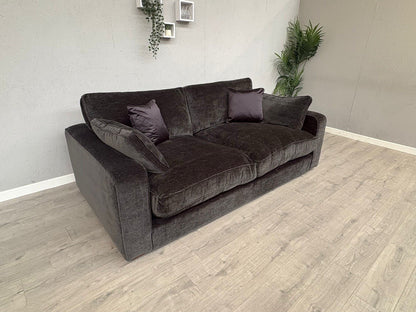 Sofology - CAVALLI Fabric Large 3 Seater Sofa, Chenille Slate - RRP £3,599