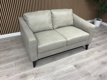 John Lewis BAILEY Style 2 Seater Stone Leather Sofa RRP £1695