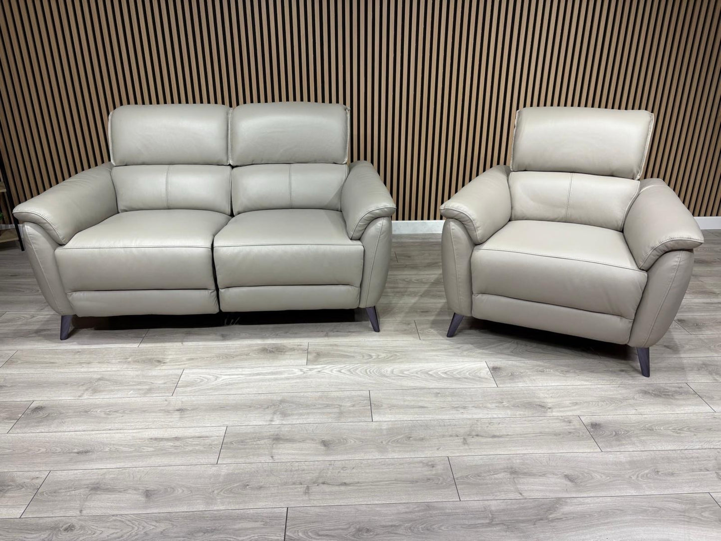 Furniture Village JUDE Style Leather 2 Seater Sofa + Armchair Set - RRP £4,440