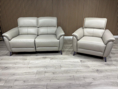 Furniture Village JUDE Style Leather 2 Seater Sofa + Armchair Set - RRP £4,440