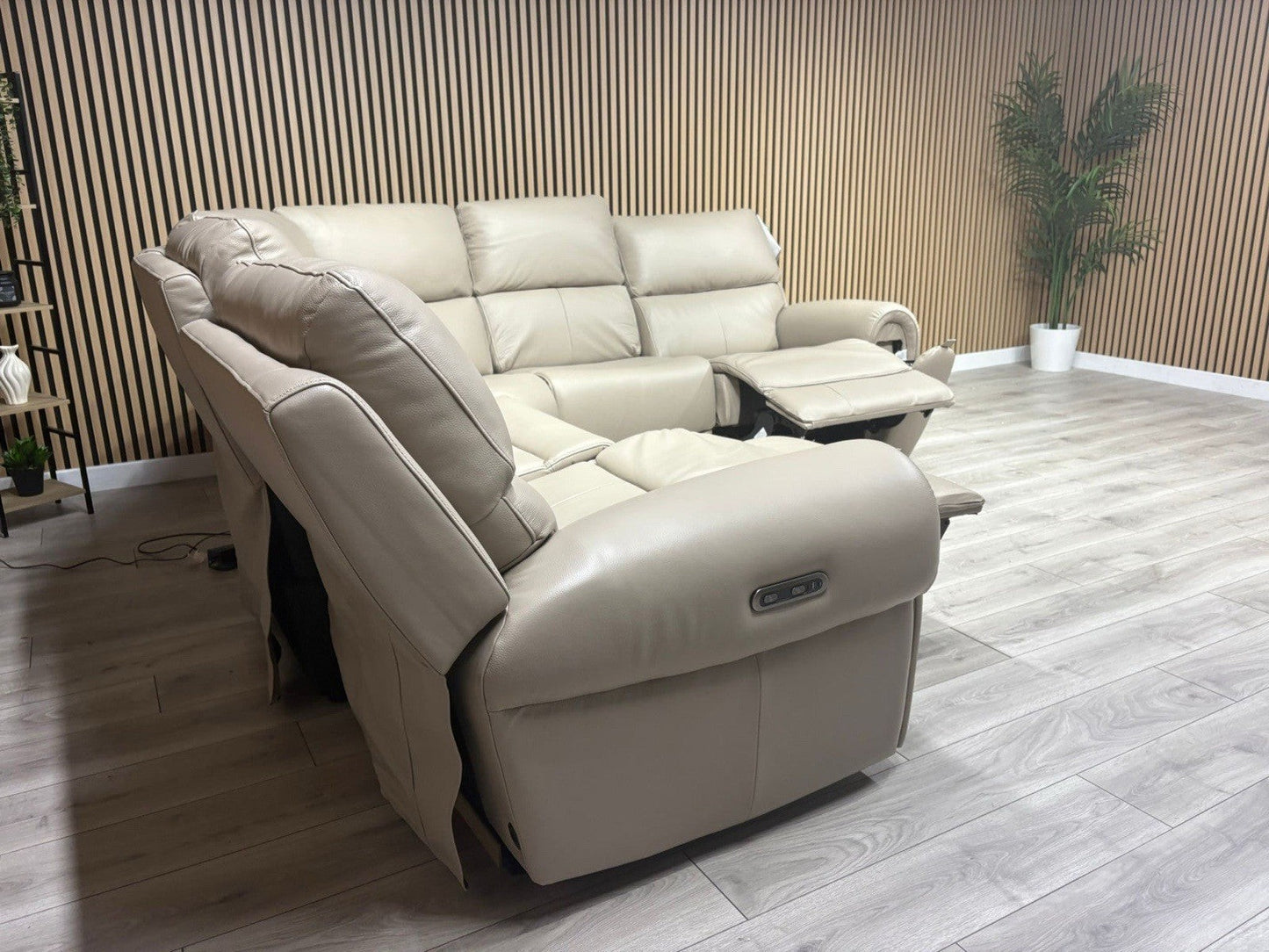 Oak FurnitureLand - Ezra Leather Modular Corner Sofa Power Recliners - RRP £3549