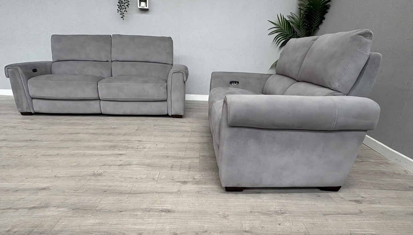 Furniture Village NIXON Fabric 3+2 Seater Power Recliner Sofa Set - RRP £2,290