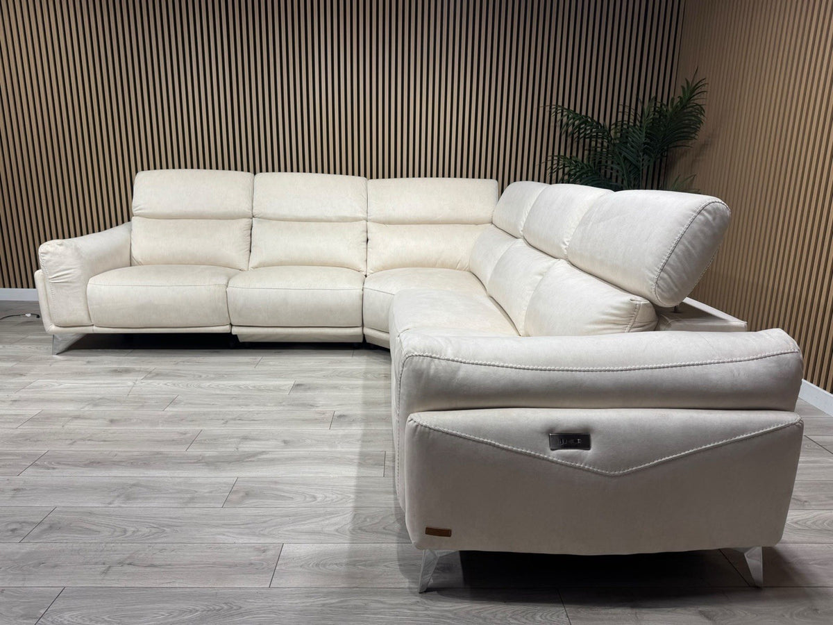 ScS GATTOLINO Fabric Power Recliner Corner Sofa, Manual Head Tilt - RRP £2,999