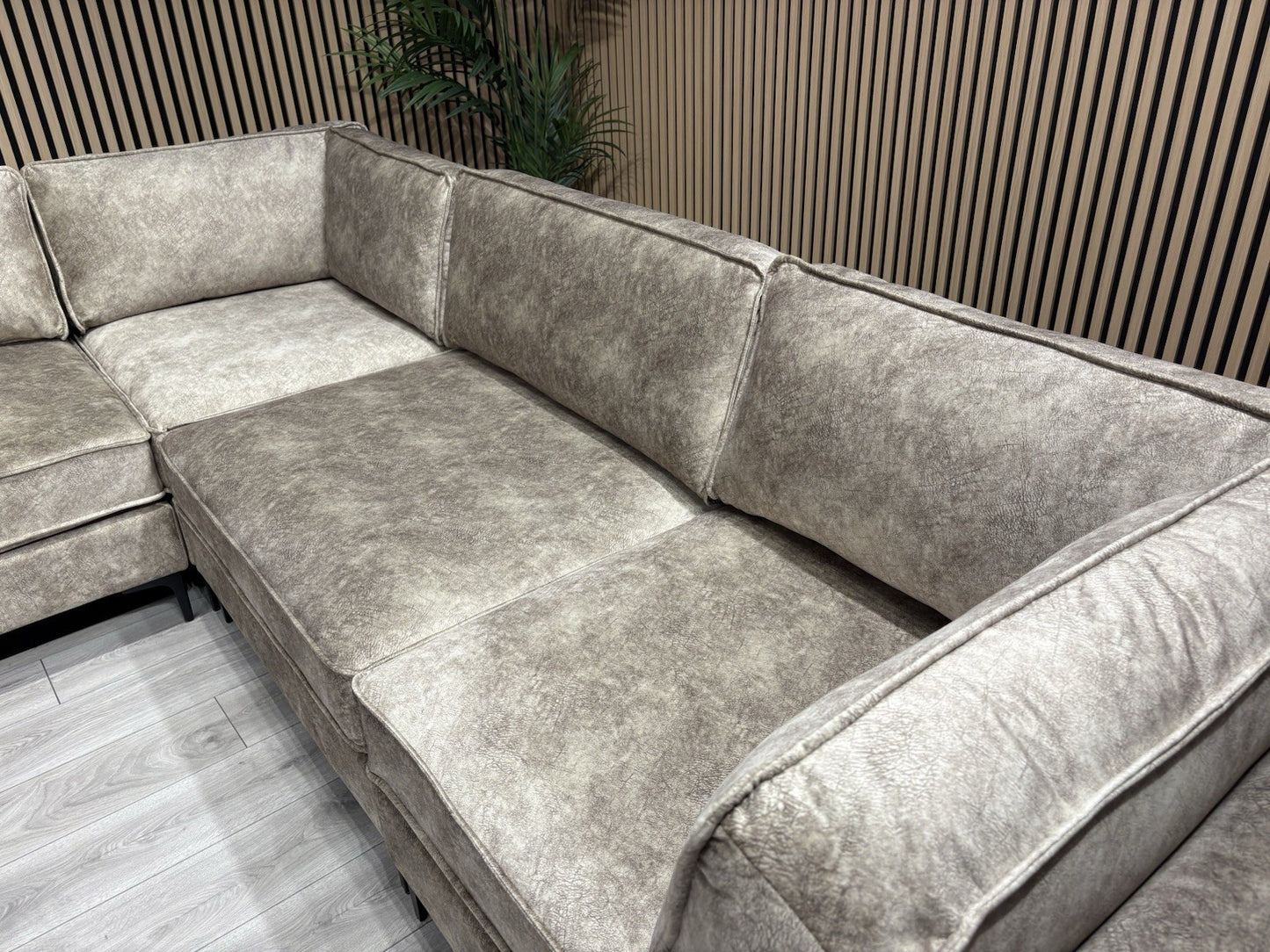 ELIJAH Modular Premium Fabric Corner Sofa, Mink - RRP £3,799