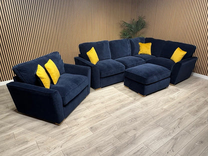 Furniture Village New Legend Corner + Footstool + Love Chair Set
