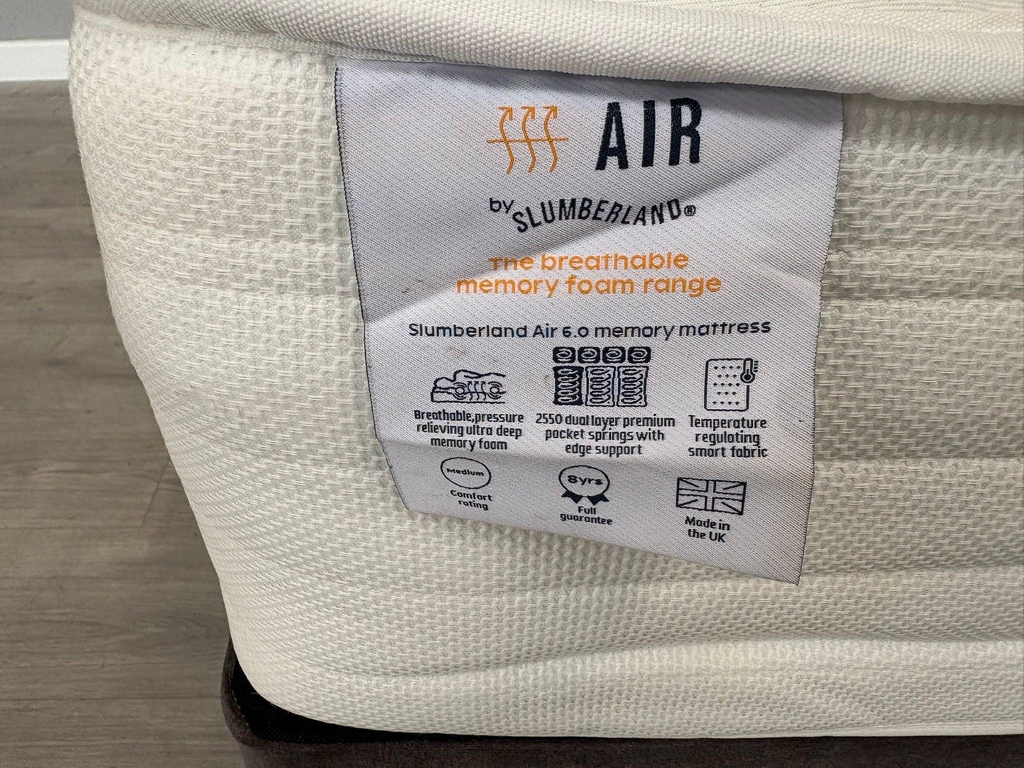 Slumberland AIR 6 Memory 4ft 6 Double Mattress, Medium - RRP £899