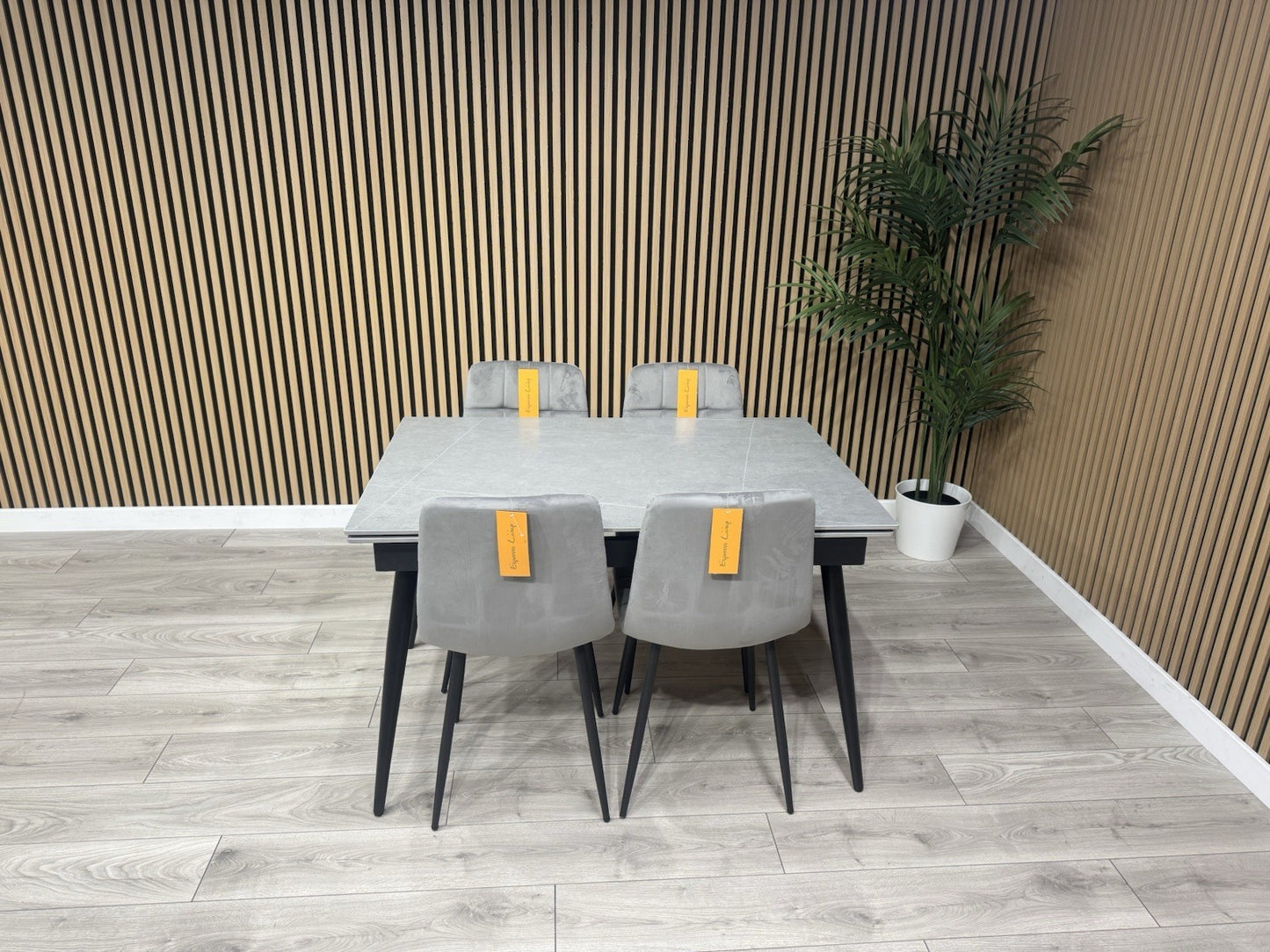 NEXT Sample - VERONA Marble Effect Extending Dining Table + 4 x Chairs RRP £1799