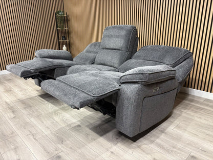 ORLANDO Fabric 3 Seater Power Recliner Sofa - RRP £1799