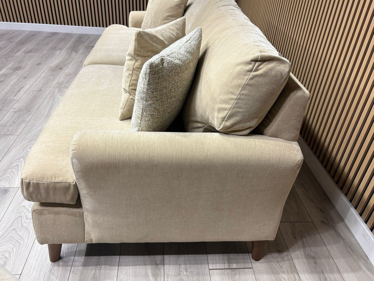 Furniture Village JACKSON Fabric Velvet 4 Seater Sofa + Armchair - RRP £1,840