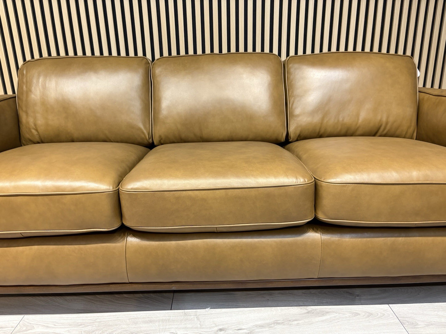 John Lewis Sample VALENCIA Leather 3 Seater Sofa, Caramel - RRP £2299