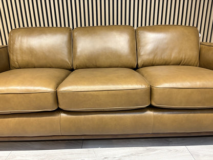 John Lewis Sample VALENCIA Leather 3 Seater Sofa, Caramel - RRP £2299