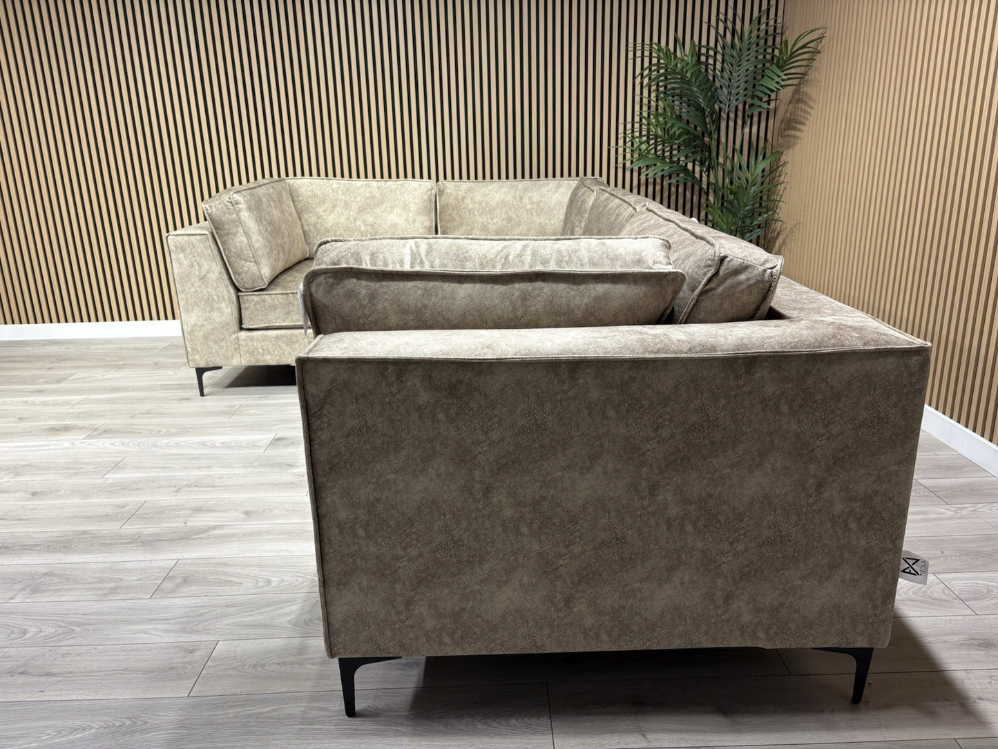 ELIJAH Modular Premium Fabric Corner Sofa, Mink - RRP £3,799