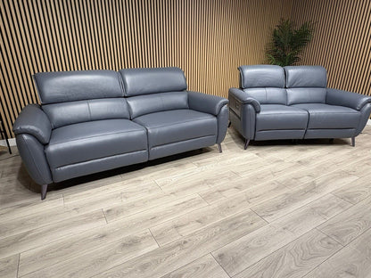 Furniture Village JUDE Style Leather 3 + 2 Seater Power Sofa Set - RRP £4,690
