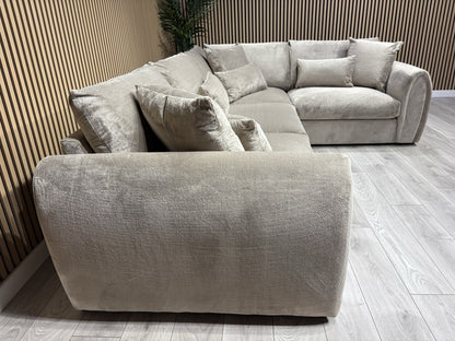 Sofology MARBLE ARCH Style Fabric RHF Corner Sofa, Mocha - RRP £3,599