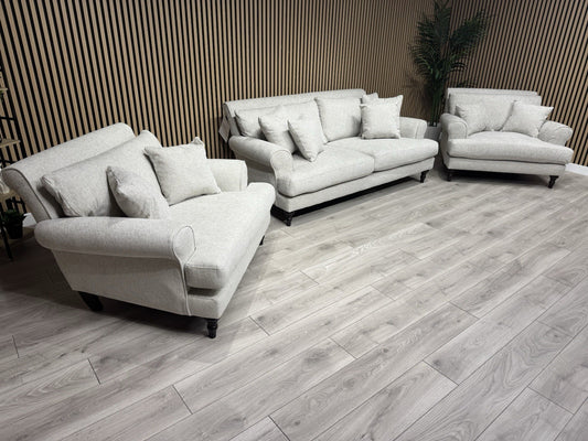 Laura Ashley LYNDEN Style Fabric 3 Seater Sofa + 2 x Armchairs Set - RRP £3395