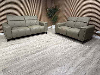 MARELLA 3 Seater + 2 Seater Power Recliner Leather Sofa Set RRP £4399