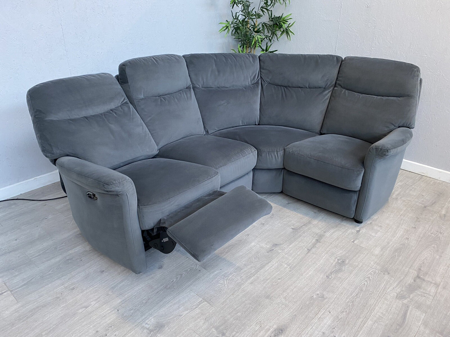 Furniture Village LILLE Fabric Compact Corner Sofa, Power Recliner - RRP £1,895
