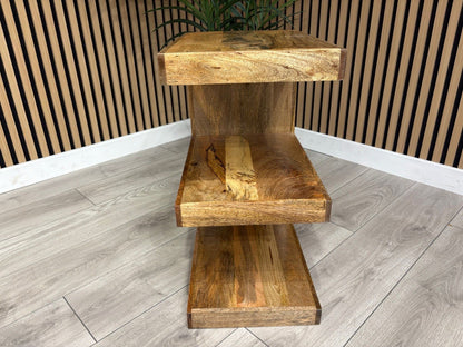 NEXT Sample - Cuba Mango Wood E Shape Shelving Unit - RRP: £459