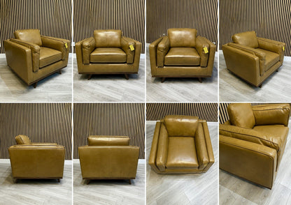 John Lewis Sample VALENCIA Leather Armchair, Caramel - RRP £1799