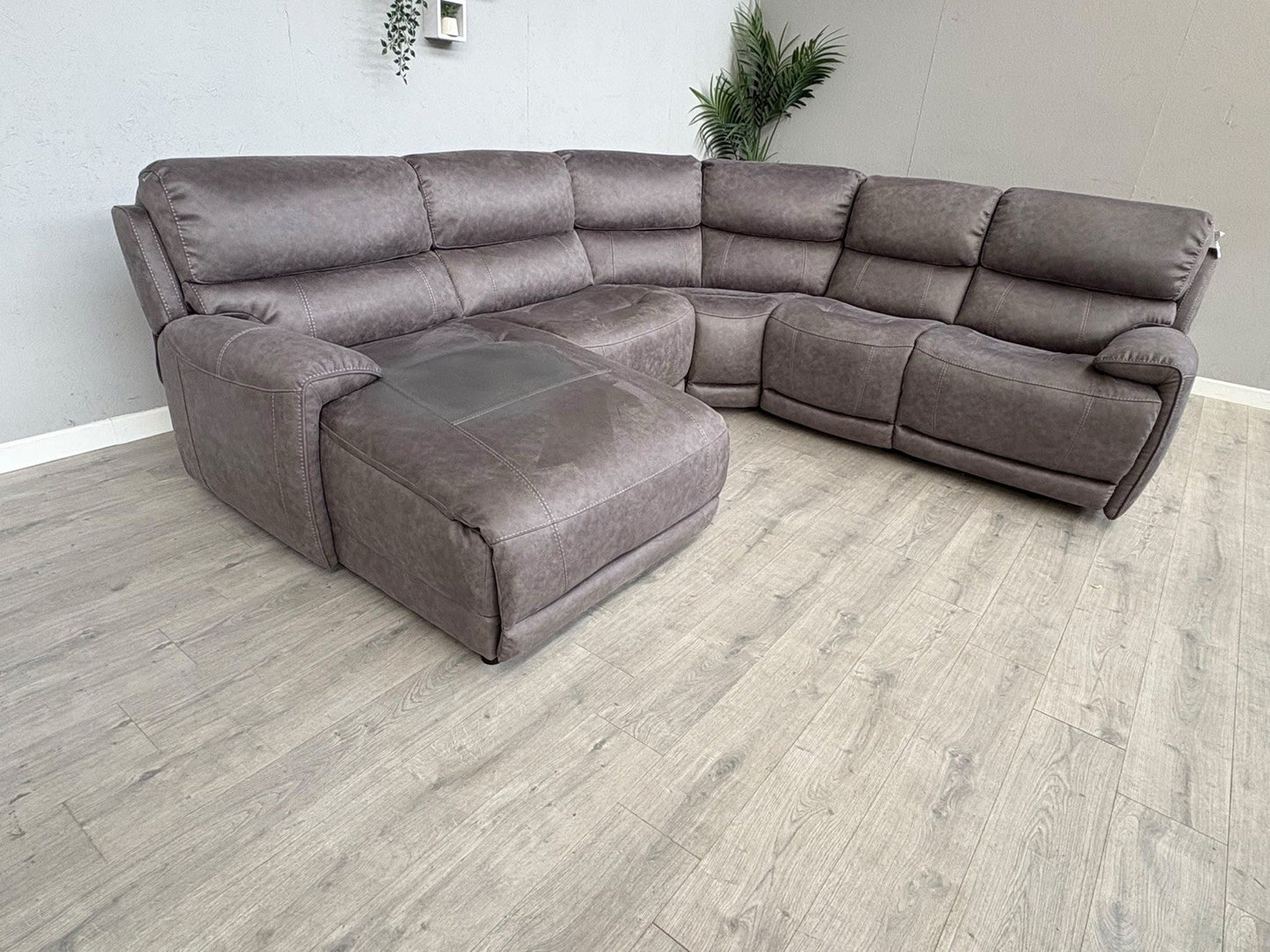 F.V LINK Fabric Corner Chaise Power Sofa, READ DESCRIPTION - RRP £2795