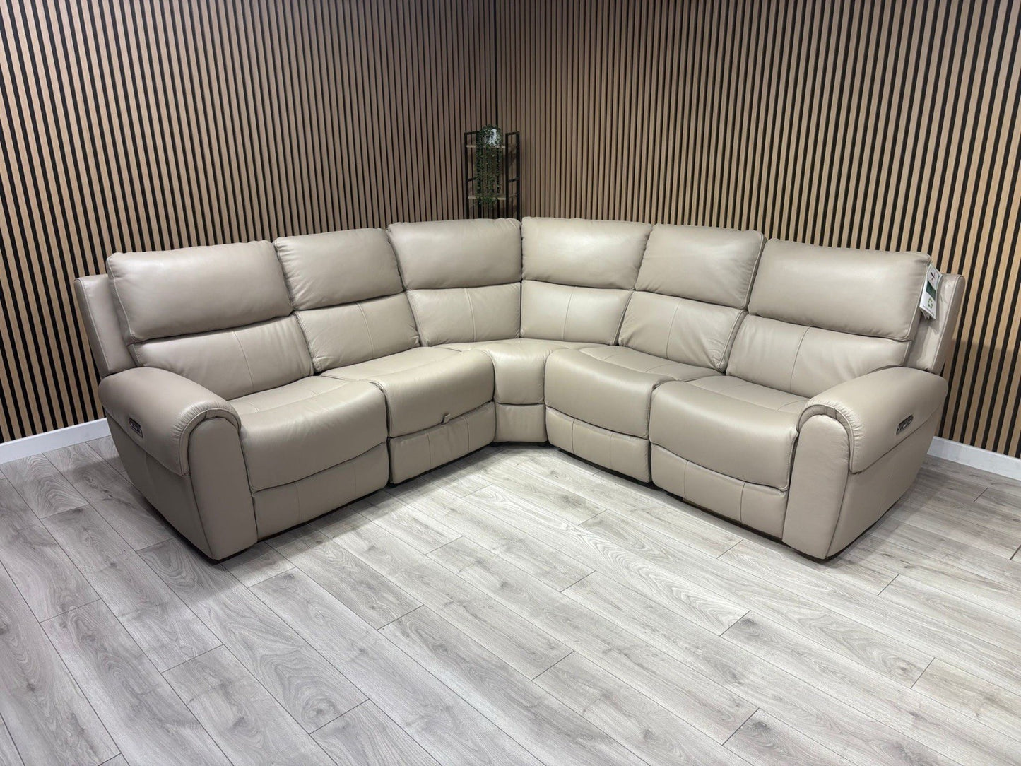 Oak FurnitureLand - Ezra Leather Modular Corner Sofa Power Recliners - RRP £3549
