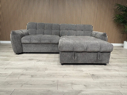 CAMDEN Premium Fabric RHF or LHF Chaise Sofa Bed with Storage - RRP £1595