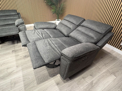 DFS New Lawson Power Recliner 3+2 Seater Sofa Set + Fold Down Table - RRP £2498