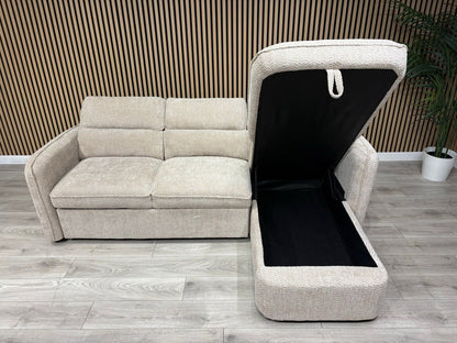 WINDSOR Premium Fabric LHF or RHF Chaise Sofa Bed with Storage - RRP £1399